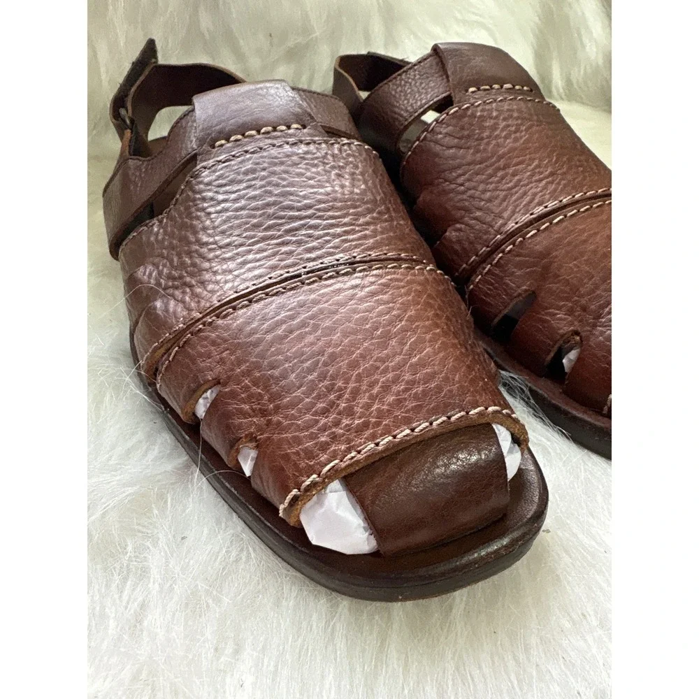 Tommy‎ Bahama Mens Leather Fisherman Sandals Made in Italy Vintage Y2K